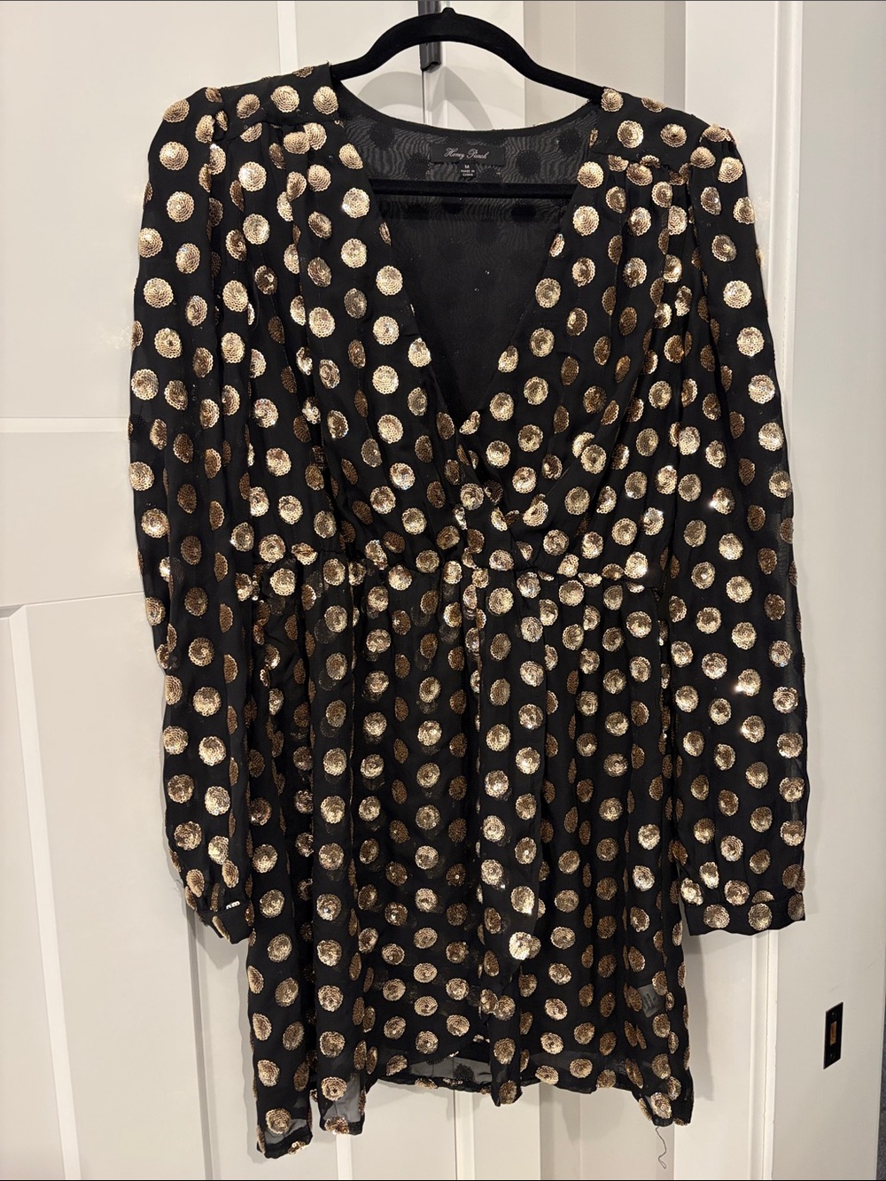 Nasty Gal Black Long Sleeve Sequin Mini Dress - Picture 5 of 5